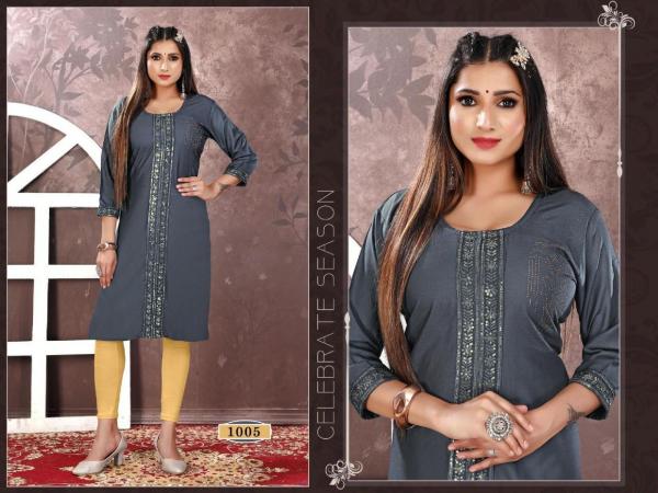 Golden Ziddi vol 1 Rayon Exclusive Designer Kurti Collection